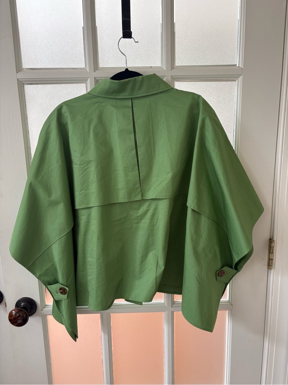 Talbots Green Boxy Cape Jacket - Bright Green - Picture 6 of 6
